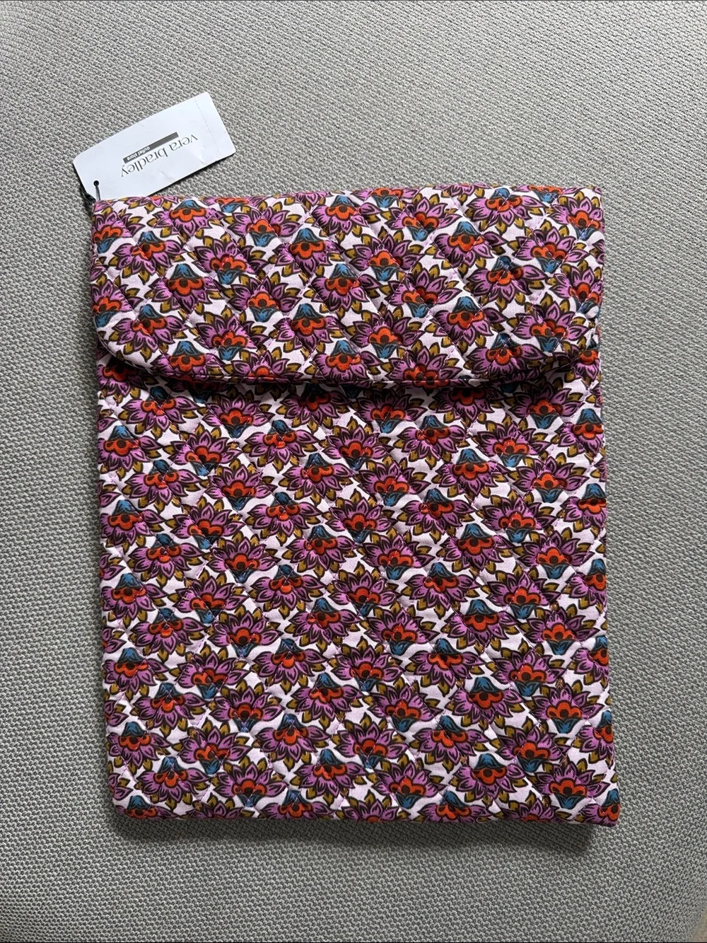 Vera Bradley Pink Floral Quilted Tech Sleeve